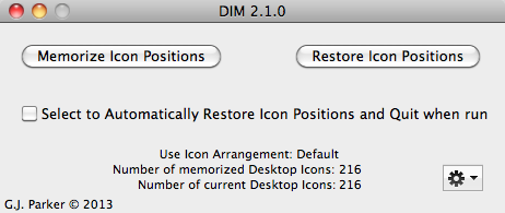 dim desktop icon manager